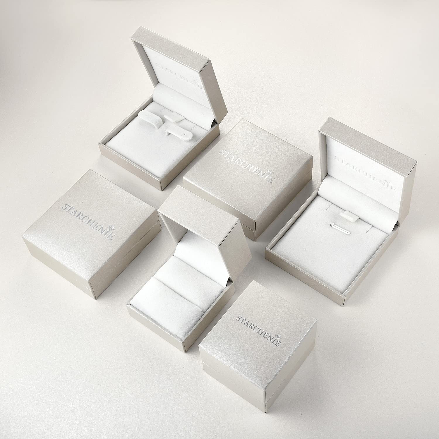 STARCHENIE Baguette Gemstone Rings for Her | 925 Sterling Silver Stackable Ri...