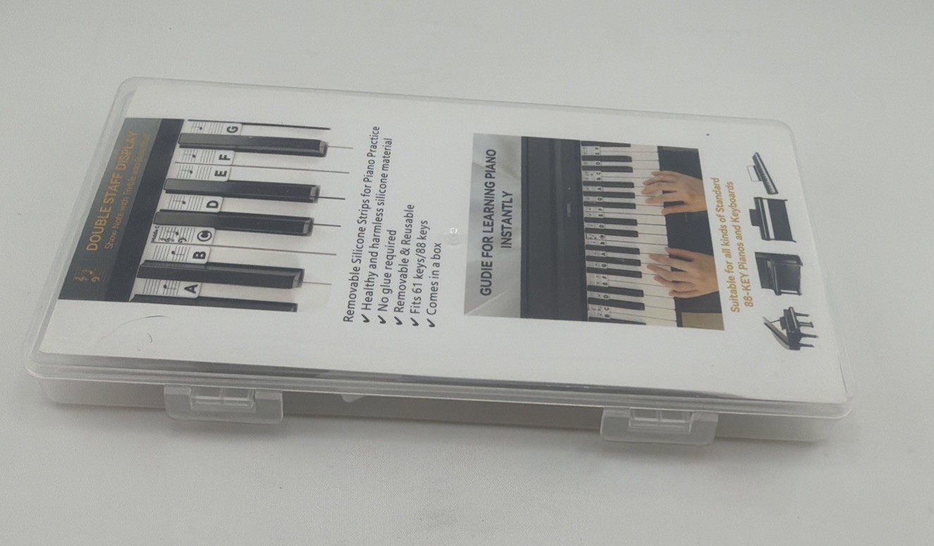 Piano Notes for Beginners Removable 88-Key Labels 61-Key Silicone Keyboard Note