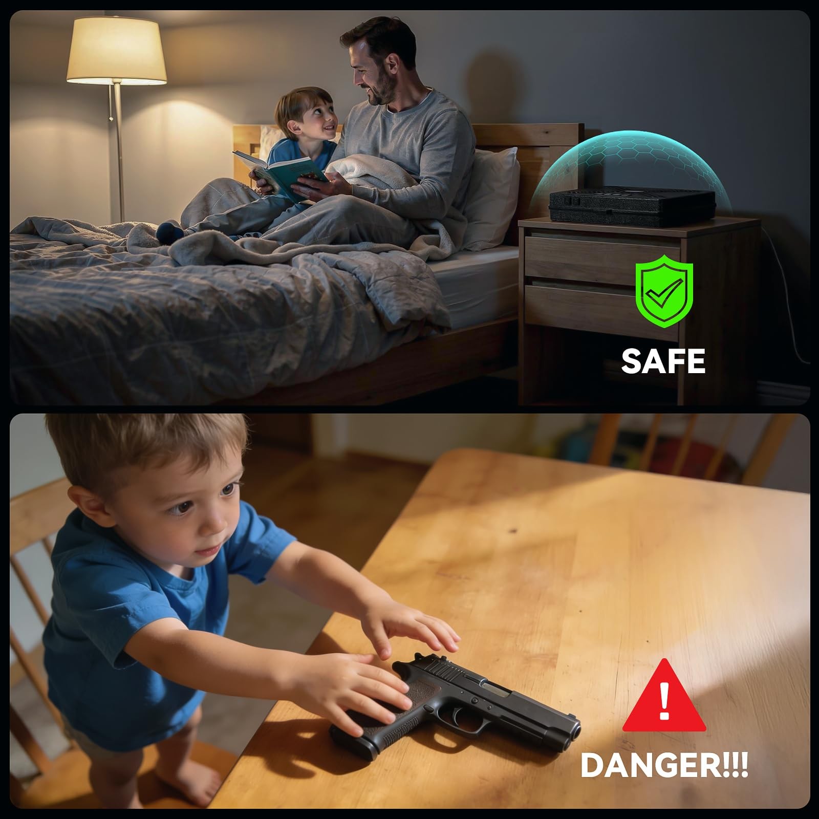 Gun Safe for Handgun, Mechanical Lock Pistol Safe with TSA Padlock,Quick Acce...