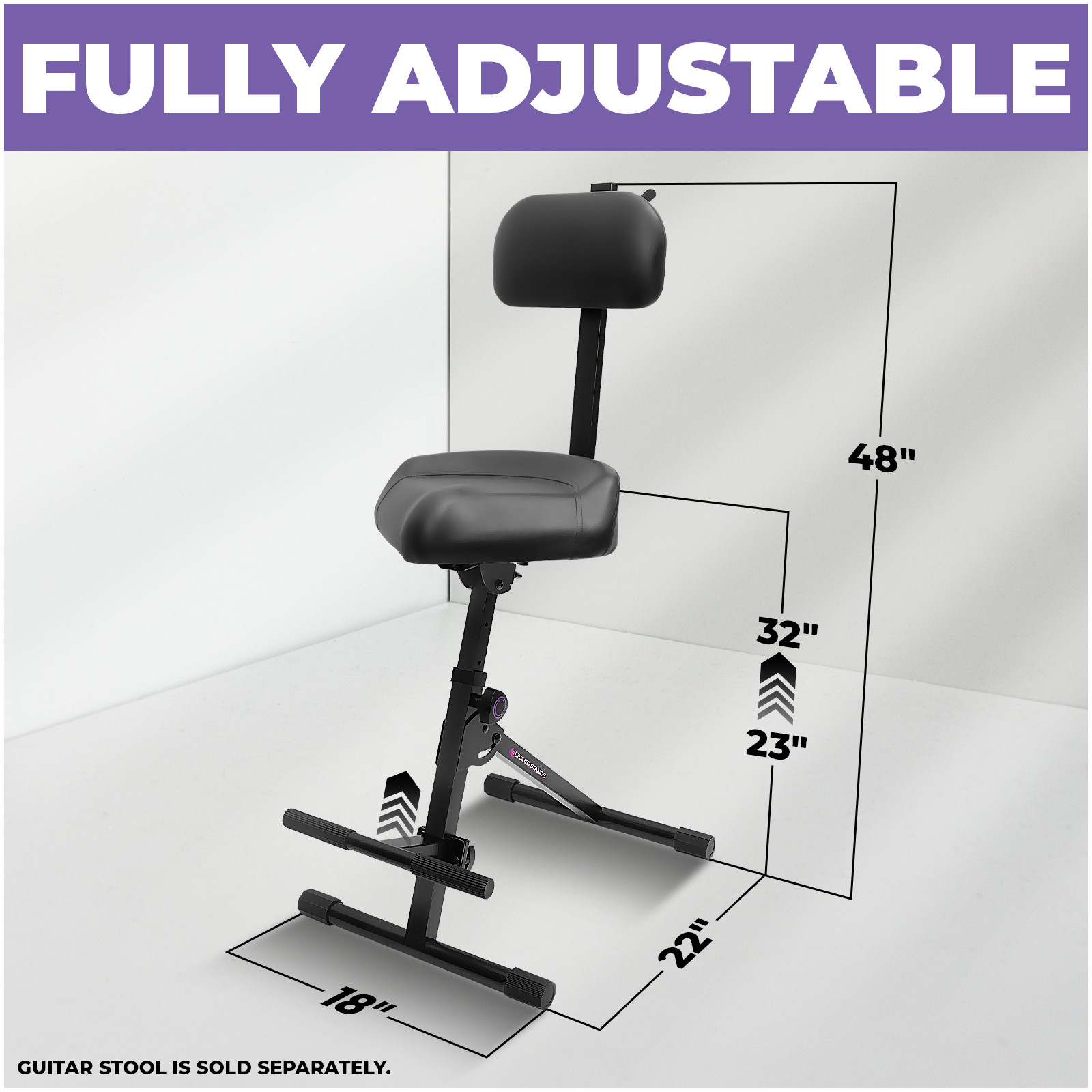 Adjustable Backrest for LS MS1150 MS1092B - Guitar Holder, Piano Bench Support