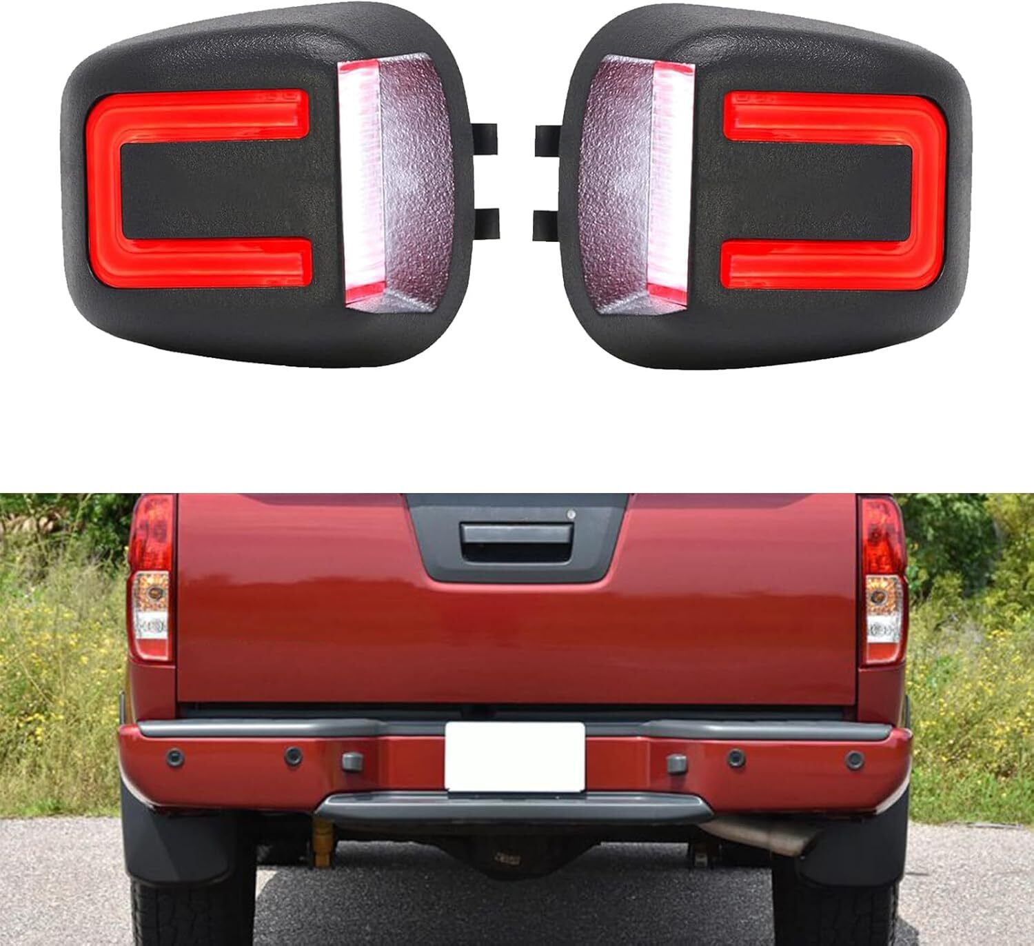 White & Red LED License Plate Light Lamp For Nissan Frontier Armada Xterra Titan