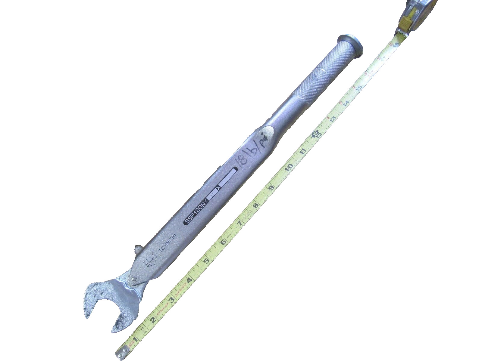 TOHNICHI SSP120N 1" preset 18 IN. LB.F wrench head torque wrench