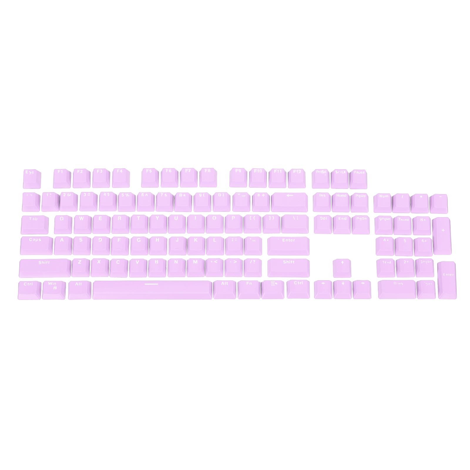 Mechanical Keyboard Keycaps 1 Set Keyboard Replacement ABS 104 Keys, Purple