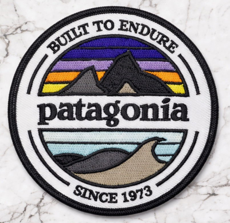PATAGONIA LOGO EMBROIDERED IRON ON PATCH 3" FREE SHIPPING & TRACKING