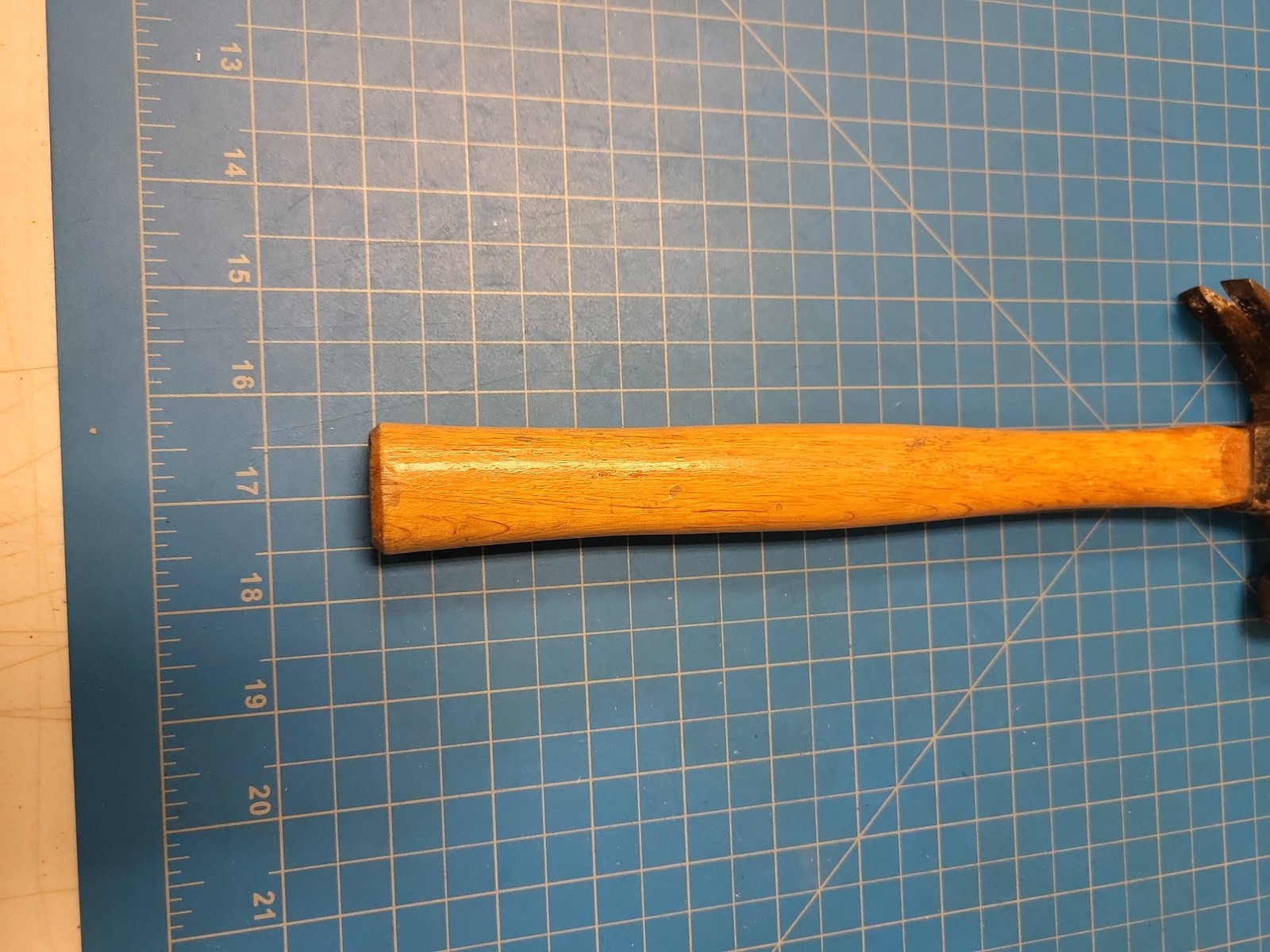 Vintage Claw Hammer Wood Handle Carpentry Tool Nail Puller Woodworking