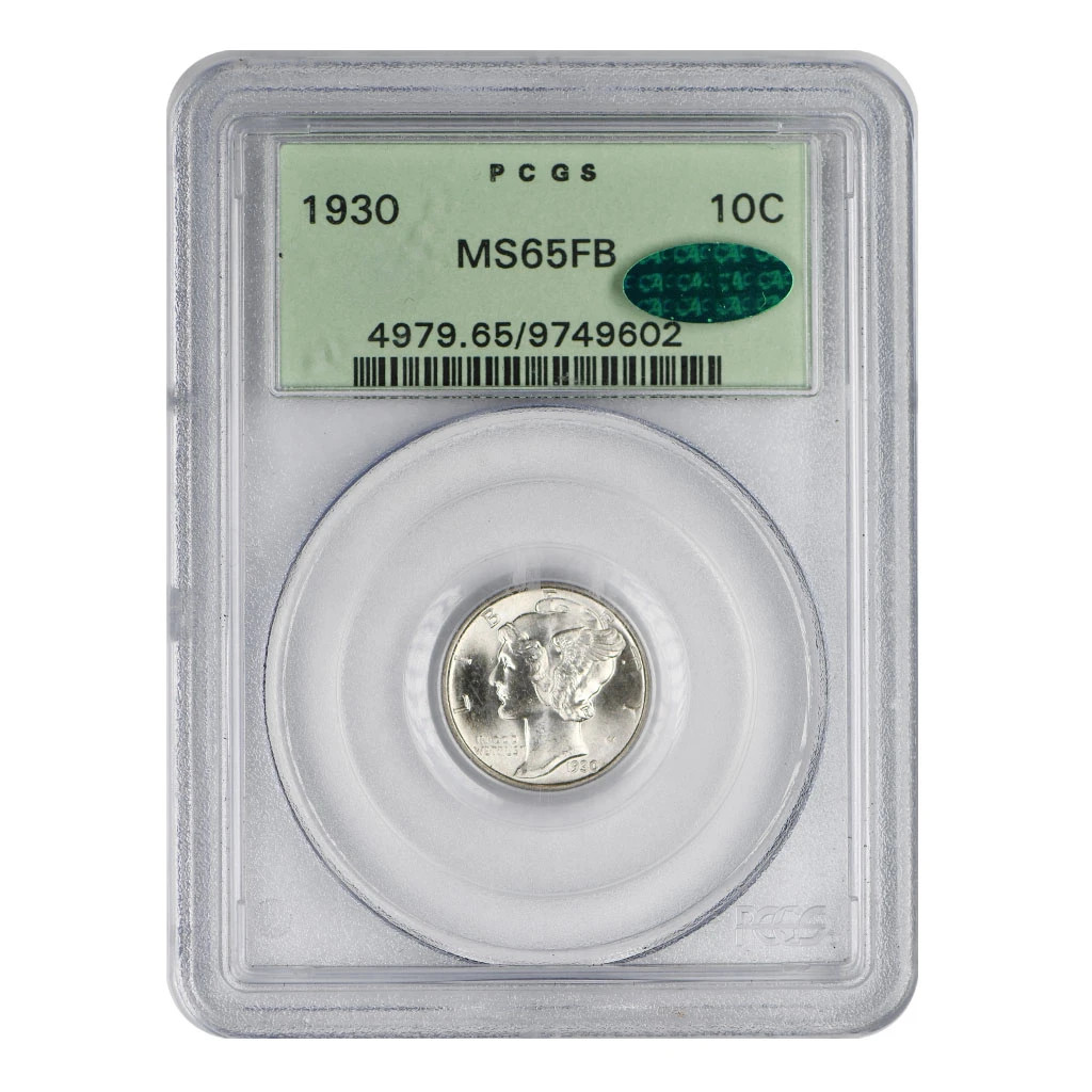 1930 Mercury Dime PCGS MS-65 FB CAC