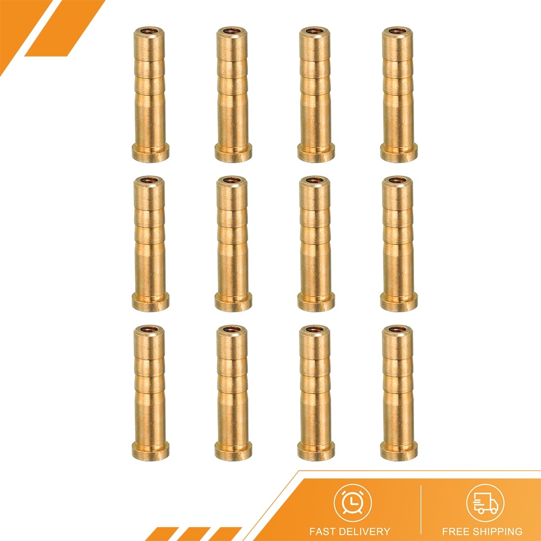 12 Pack - 50 Grain Archery Arrow Brass Insert for 244/ 6.2mm Carbon Arrows