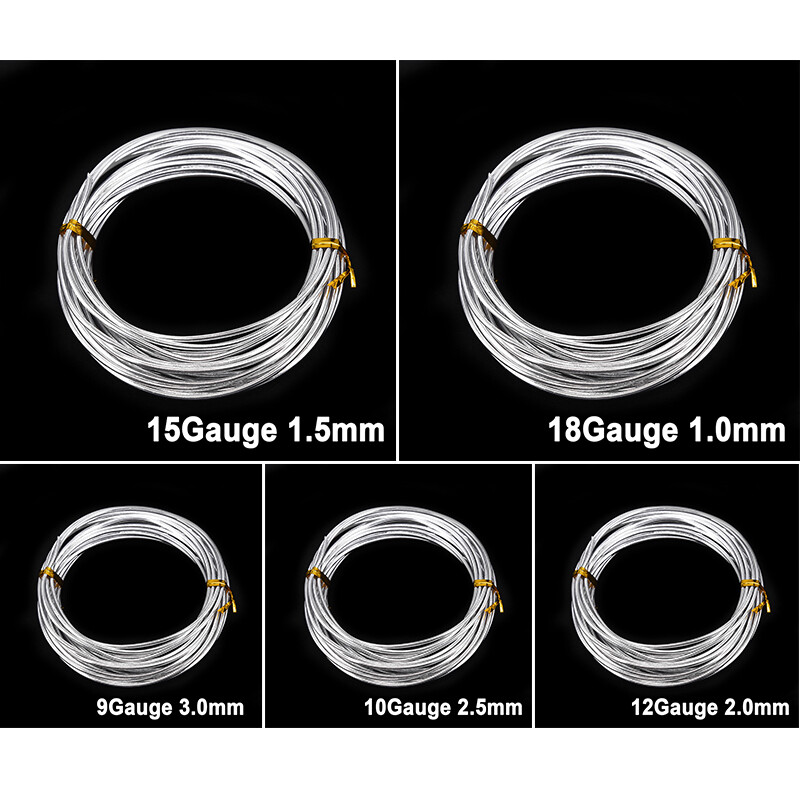 Silver Copper Aluminum Wire Bendable Metal Craft For Making Dolls Skeleton DIY