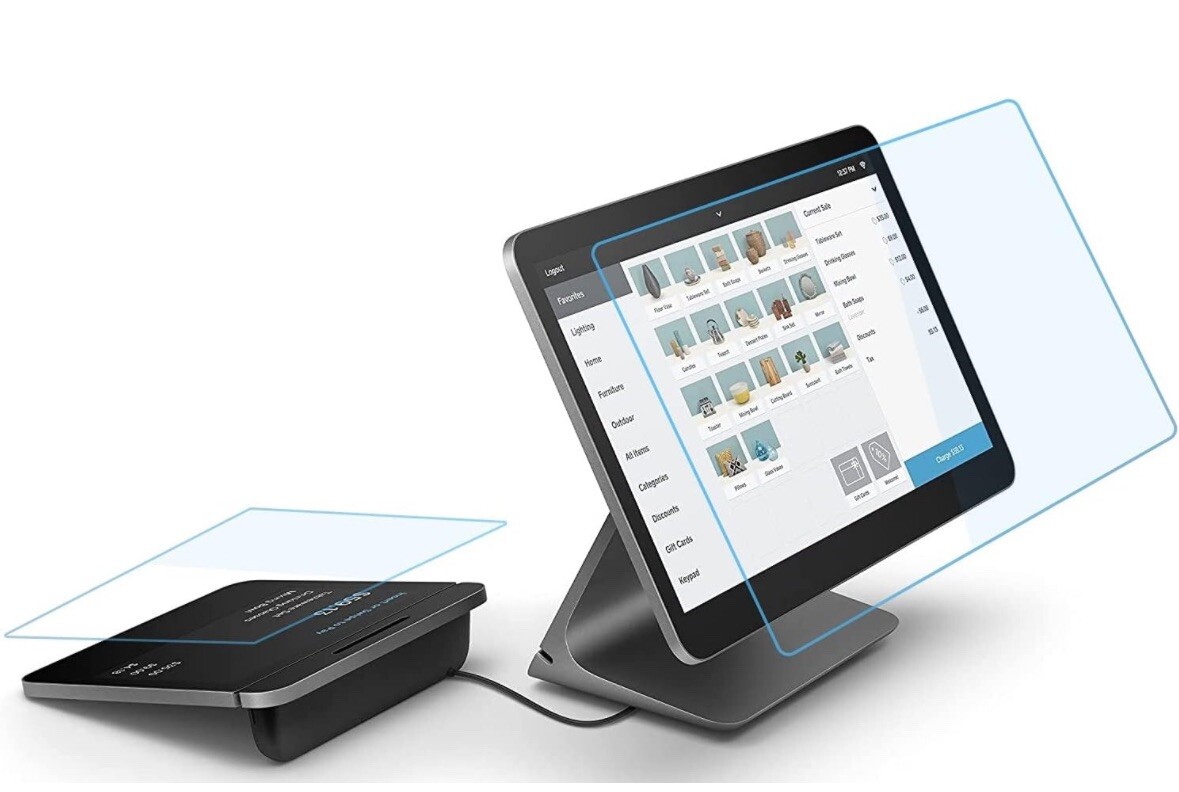 Square Register Screen Protector, Tempered Glass Scratch-Resistant / Easy Instal