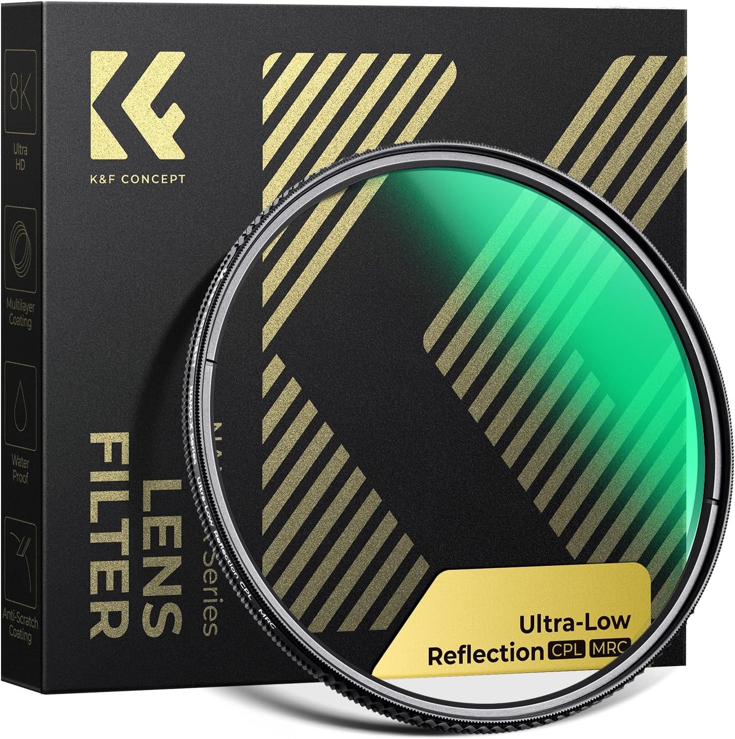 K&F CONCEPT Ultra-Low Reflectivity CPL Filter Circular Polarizer 55/67/72/7782mm