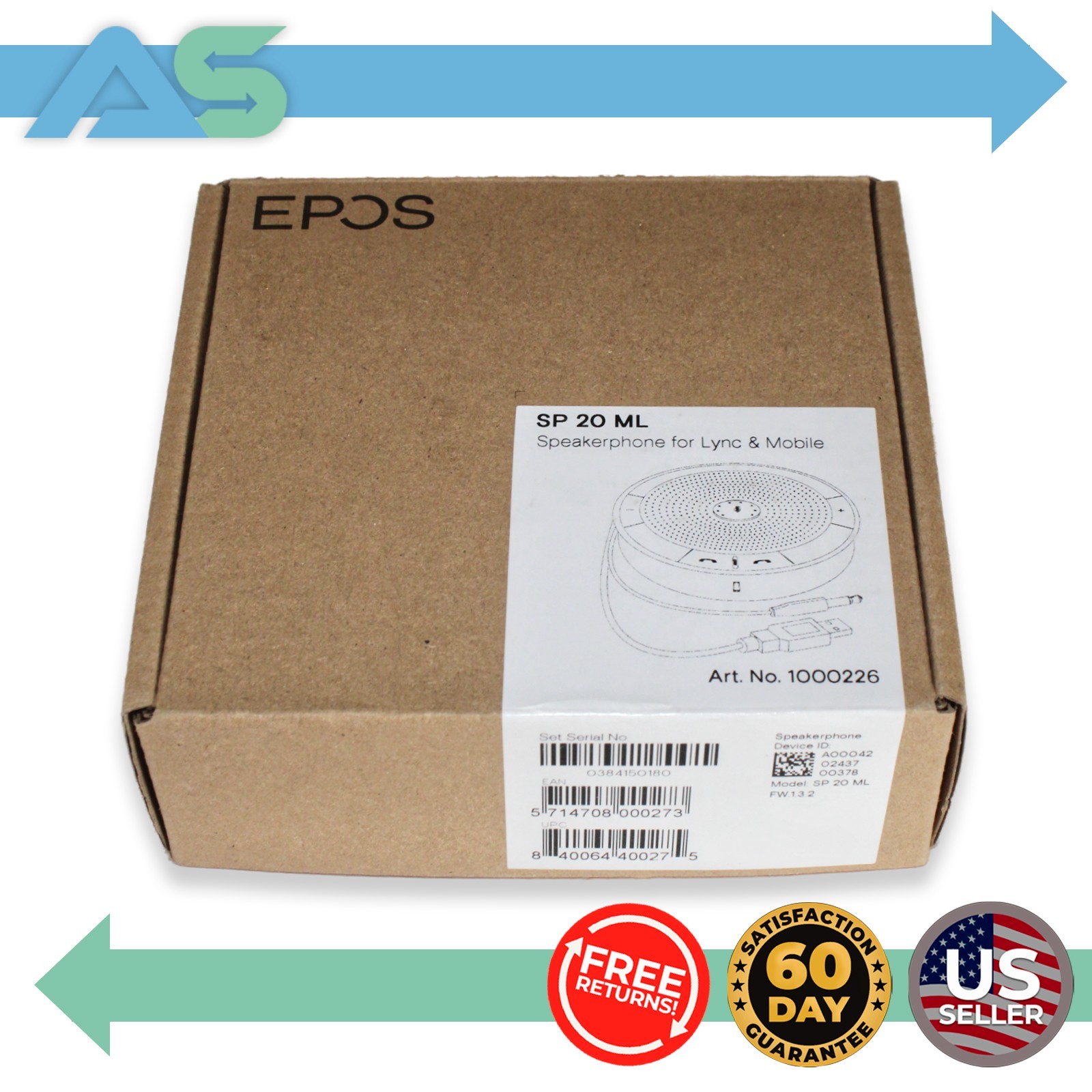 EPOS SP 20 ML 1000226 Wireless Speakerphone for Lync & Mobile | USB and 3.5mm
