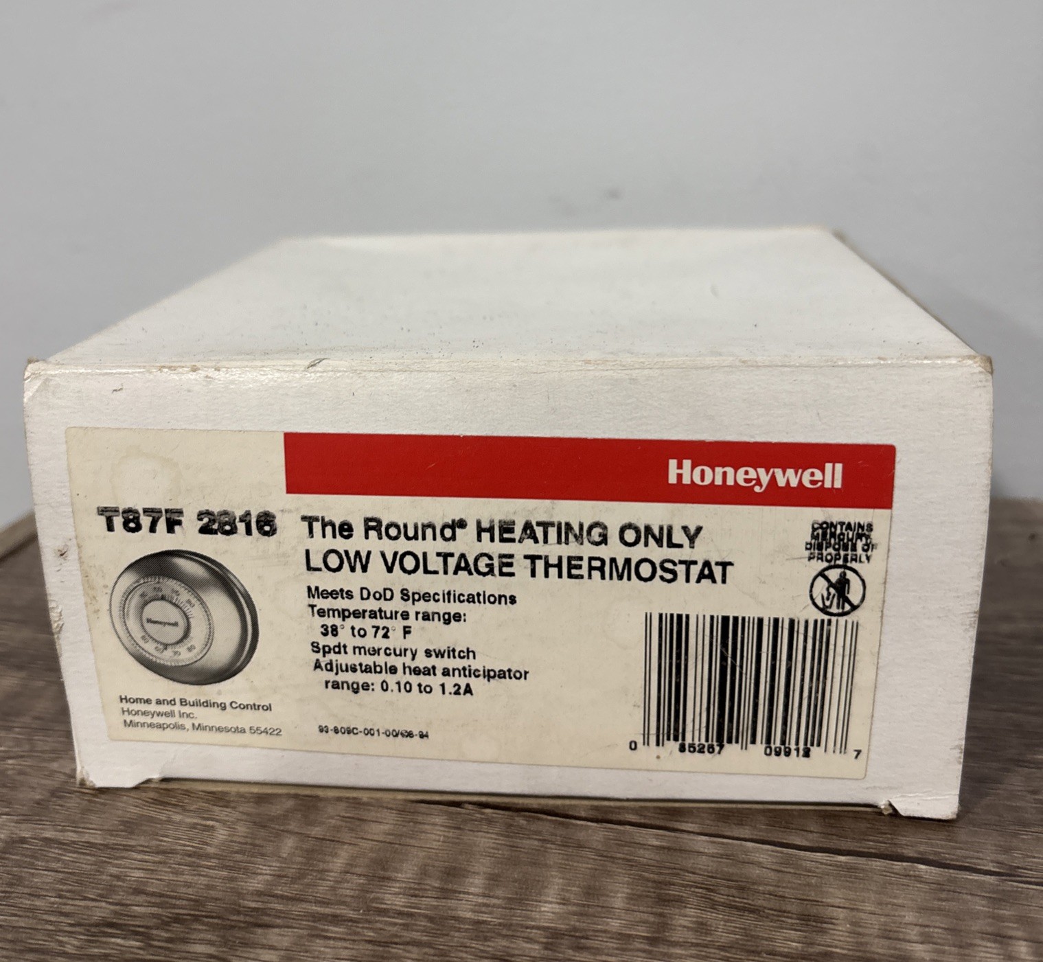 New Honeywell T87F  2816 Heating Thermostat NOS