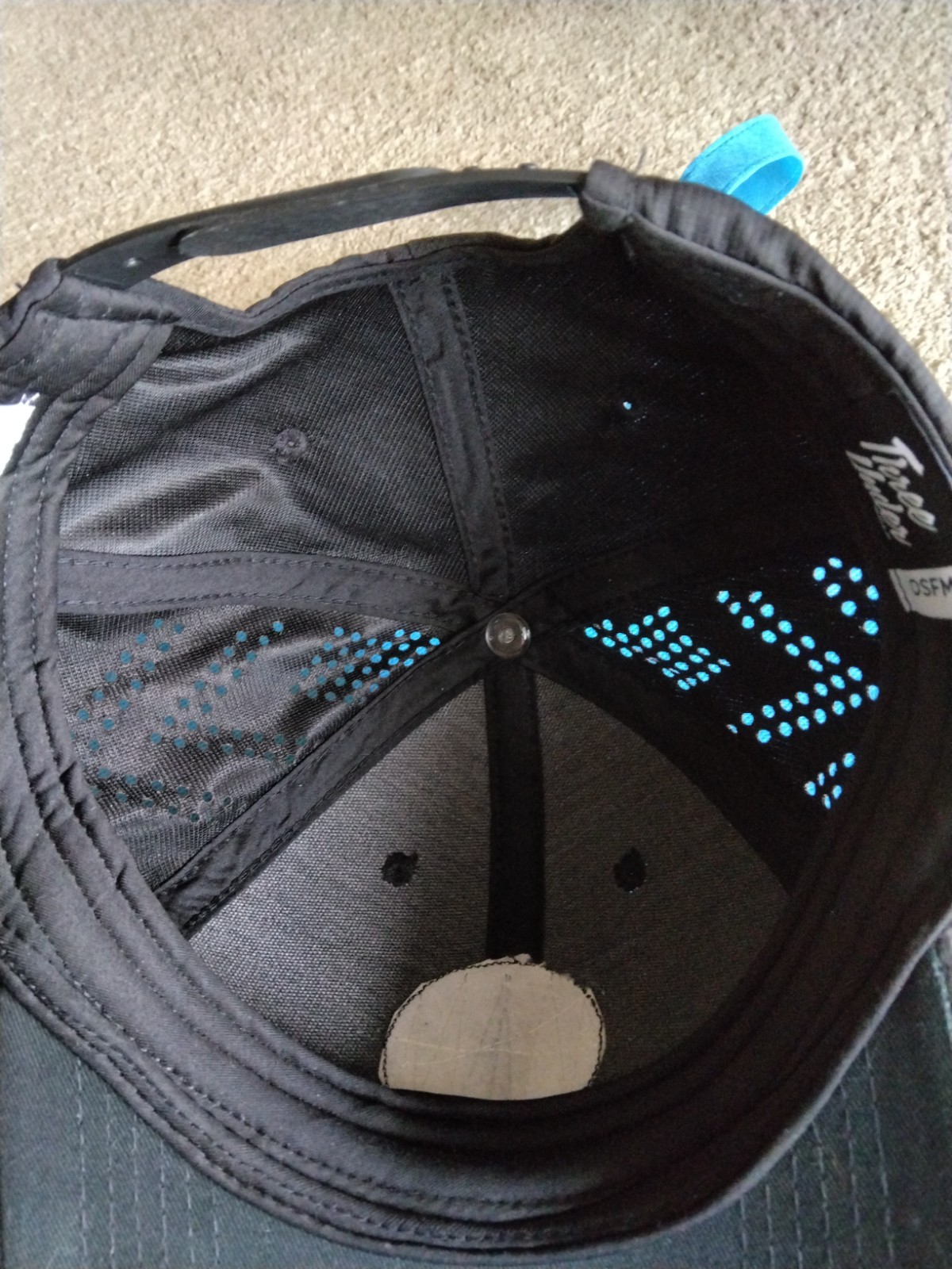 Three Under Golf Vented Cap - Est. MMXXI - Black & White Snap Back - Adjustable