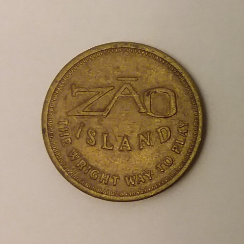 Zao Island Valparaiso, IN Arcade Game Token 22mm