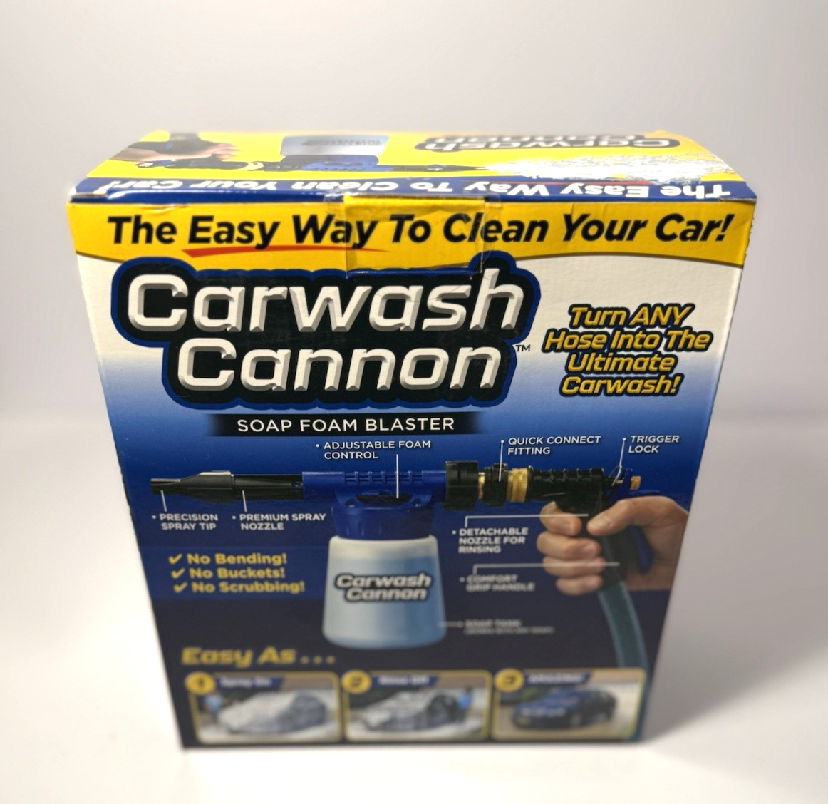 Carwash Cannon Soap Foam Blaster Garden Hose Attach For Easy Car Cleaning NIB