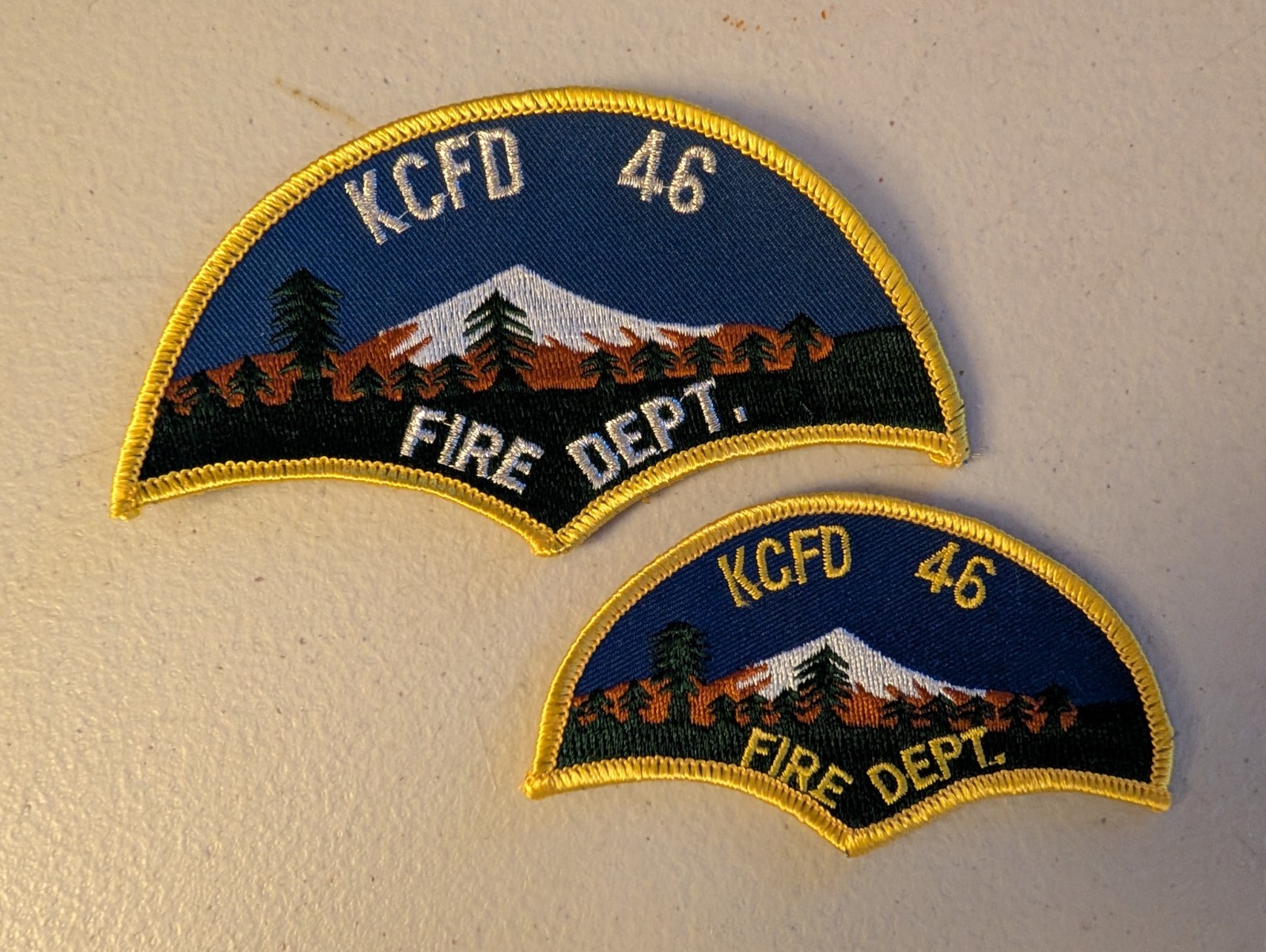 2 different King County, Washington District 46 - Fire Dept Patches