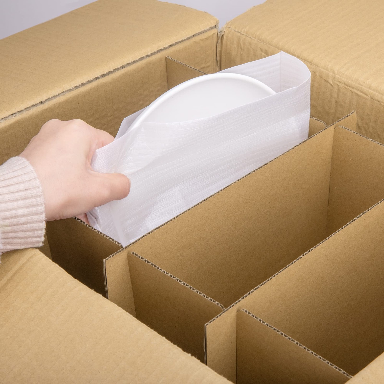 4 Sets Dish Packing Kit,Glass Dividers for Moving Boxes,Kitchen Dish Pack Kit.