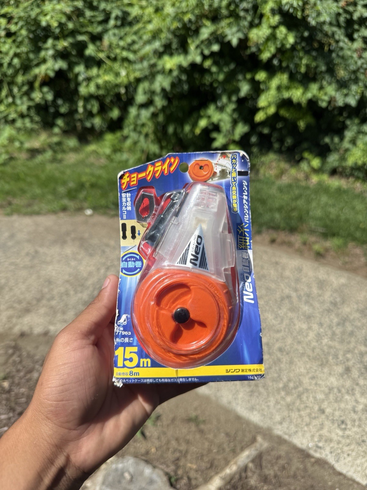 Shinwa 77963 Neo Auto Rewind Chalk Line Reel 15m Orange Japan