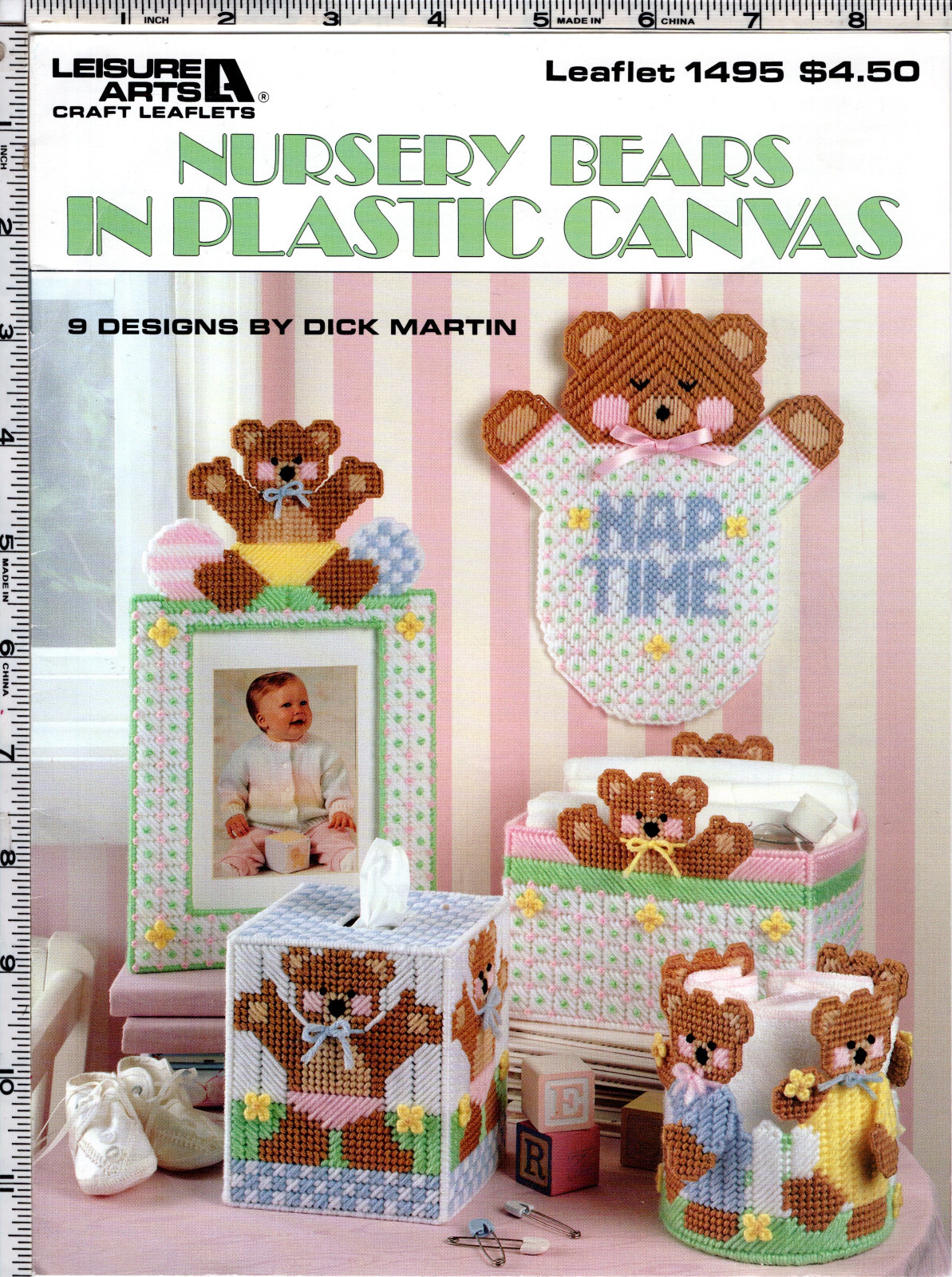 "Nursery Bears in Plastic Canvas" ©1993 Leisure Arts Needlepoint Leaflet # 1495