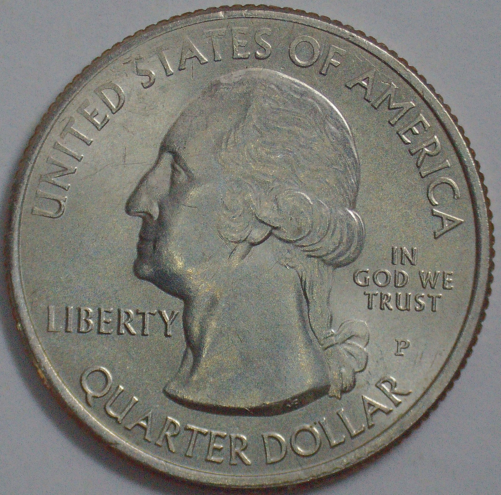 2018 P ERROR Georgia Cumberland Quarter Die Chip + crack ON WING