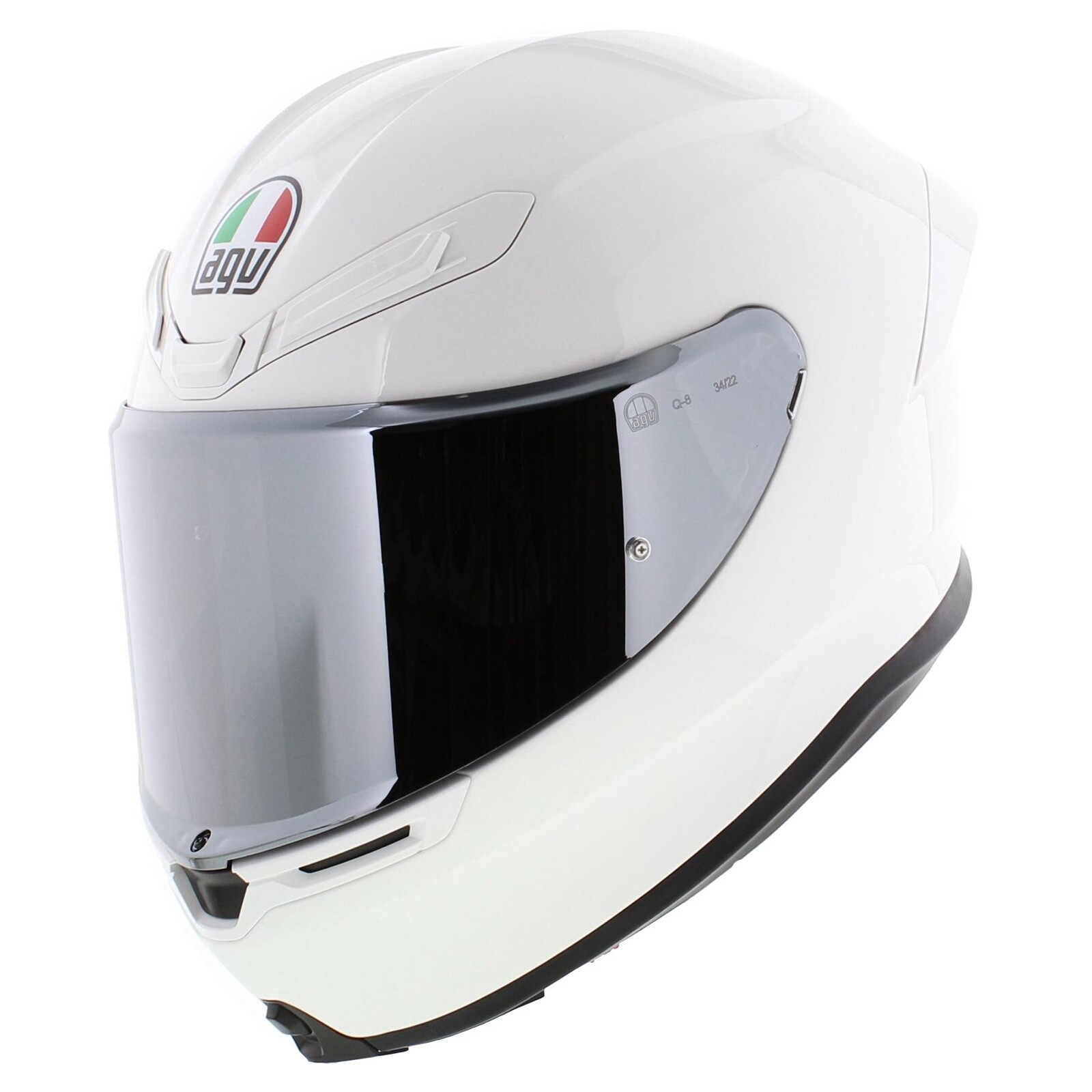 Agv K6 S Gloss White, Full Face Motorcycle Helmet, New E2206! Fast Shipping!