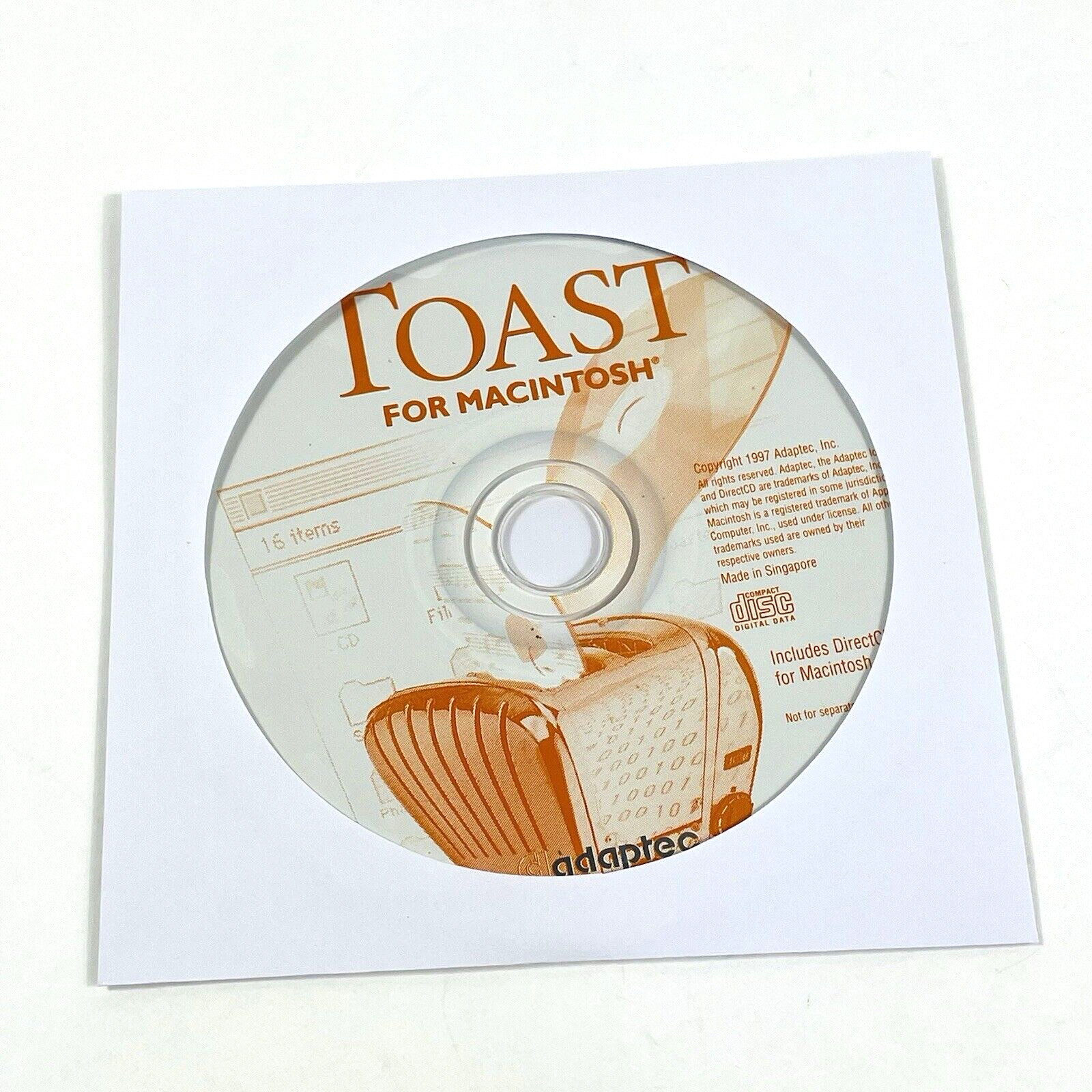 Toast For Macintosh CD-ROM Software 1997
