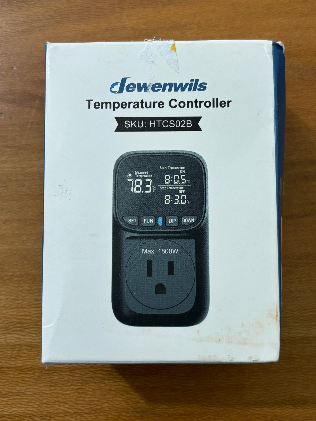 dewenwils Temperature Controller HTC502B 1800W Digital Thermostat OB