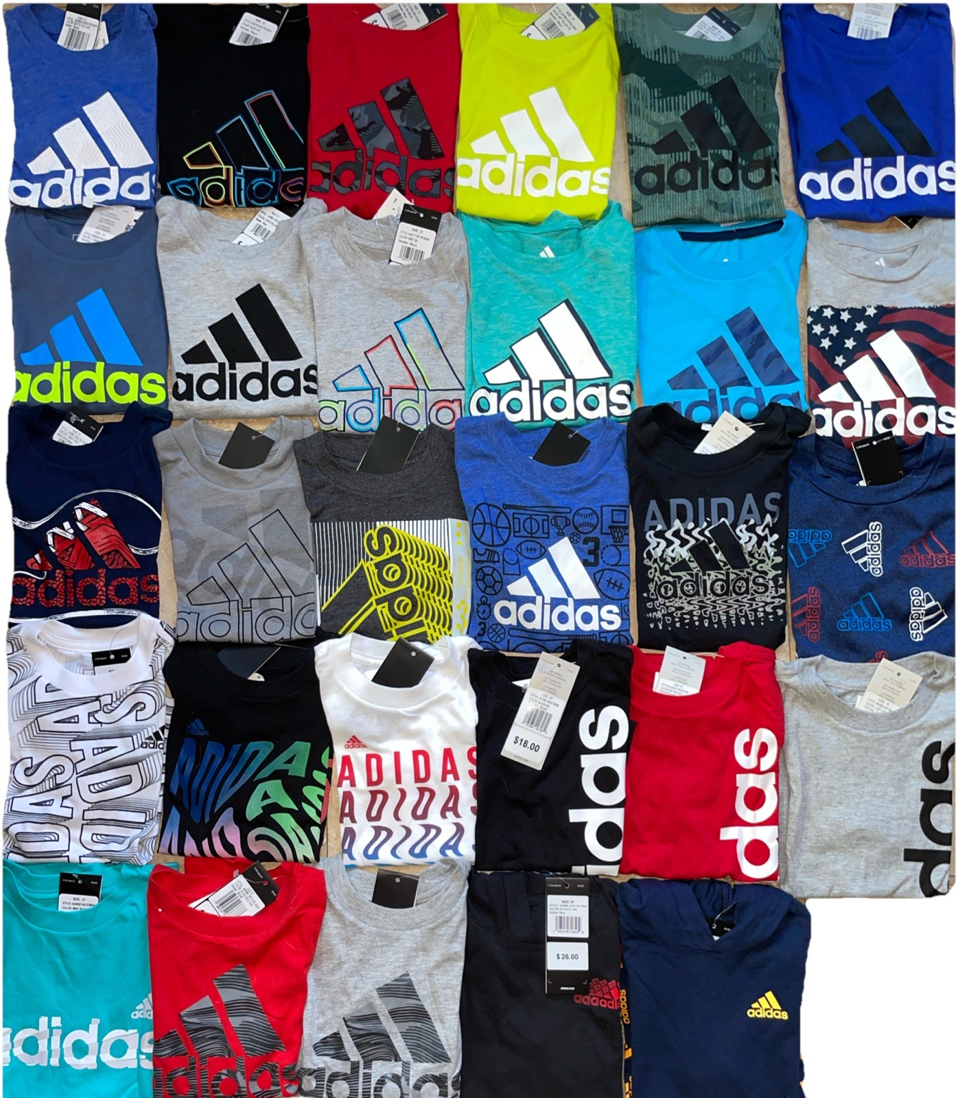 Adidas Toddler Boys T-Shirts, Short & Long Sleeve; Sizes 2T, 3T, 4T *NWT*