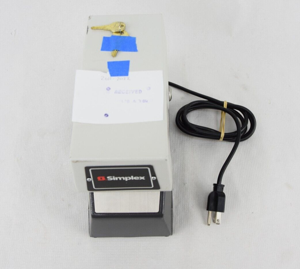 Simplex 1605-9051 Electric Time Clock OUT OF DATE