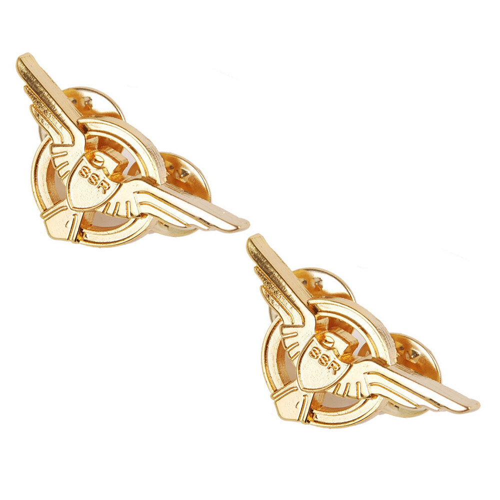 pair STRATEGIC SCIENTIFIC RESERVE LAPEL SSR PIN CAPTAIN AMERICA AGENT CARTER PIN