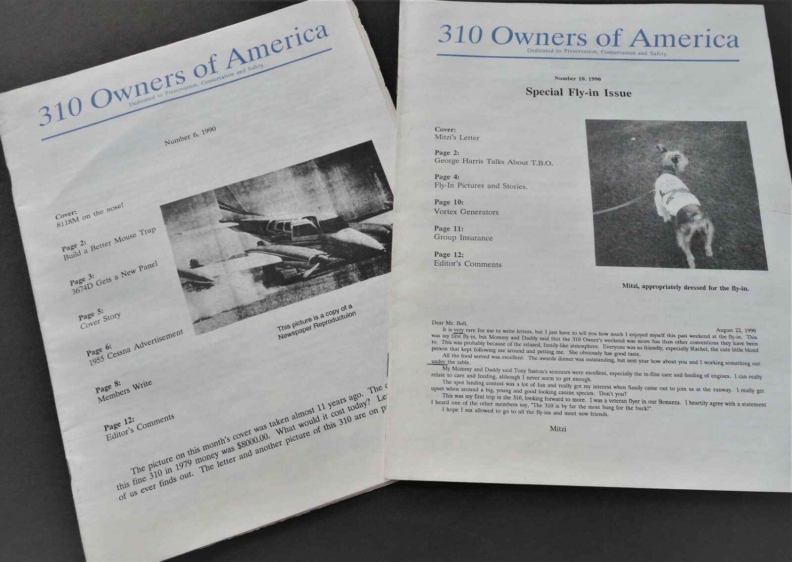 Twin Cessna Publication 310 Owners of America TBO Vortex Generators Gear Trunion