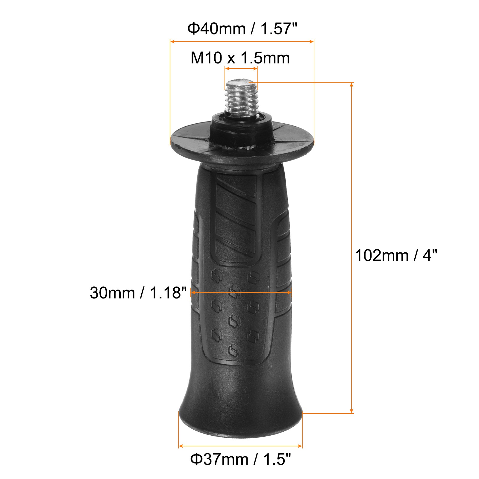 2pcs Side Handle M10 Thread Non-Slip Grinder Handle Replacement