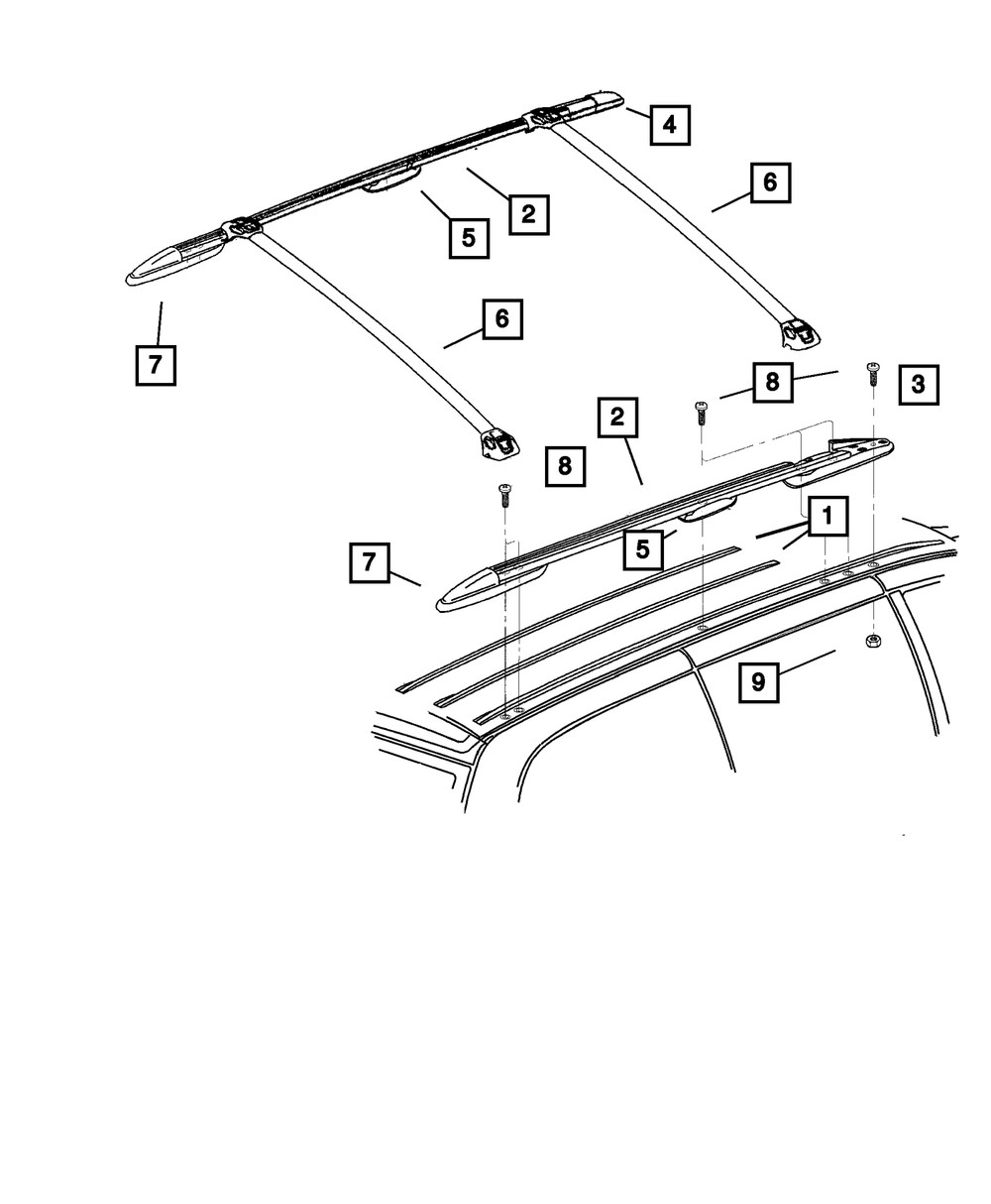 Genuine Mopar Luggage Rack Skid Strip 4857184AB