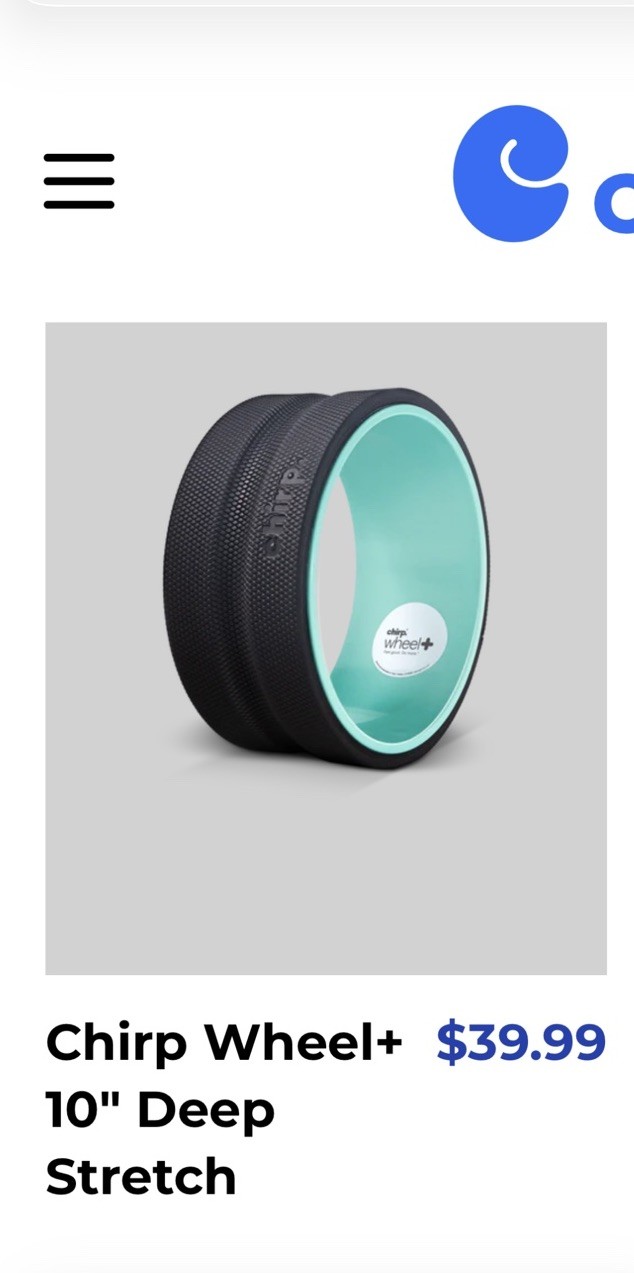 Chirp Wheel 10" Medium Pressure for Back Pain, Flexibility. Used