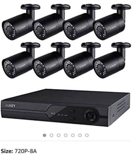 AUKEY Watchtower 720p Surveillance 8x Camera System, 2.0 MP - NEW