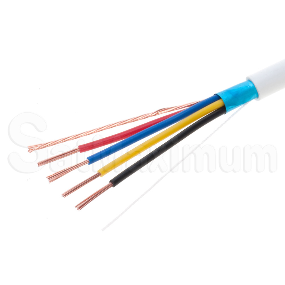 SHIELDED Security ALARM Cable Stranded / Solid Wire 18 22 AWG 500ft 1000ft WHITE