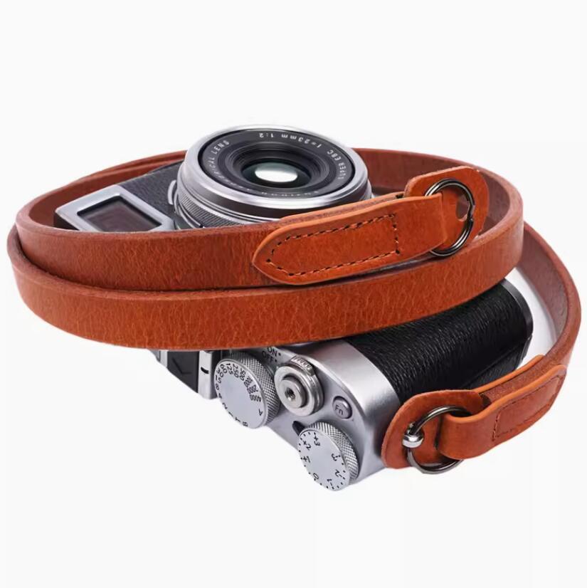 Handmade Genuine Real Leather Camera Shoulder Neck Strap for EVIL FILM Camera