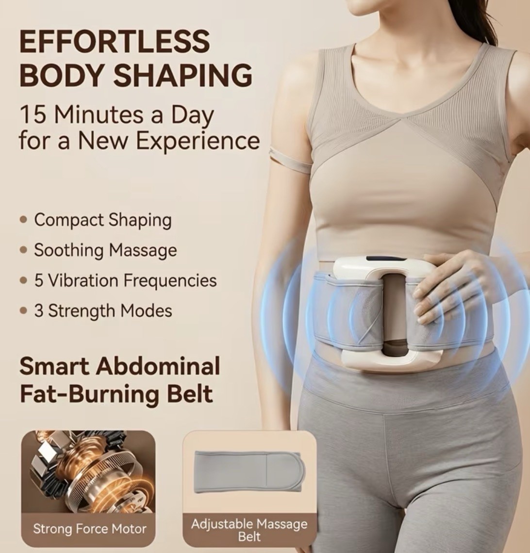 Fat Burner Massager Ring With Belt For Abdominal Fat Burning And Whole Body