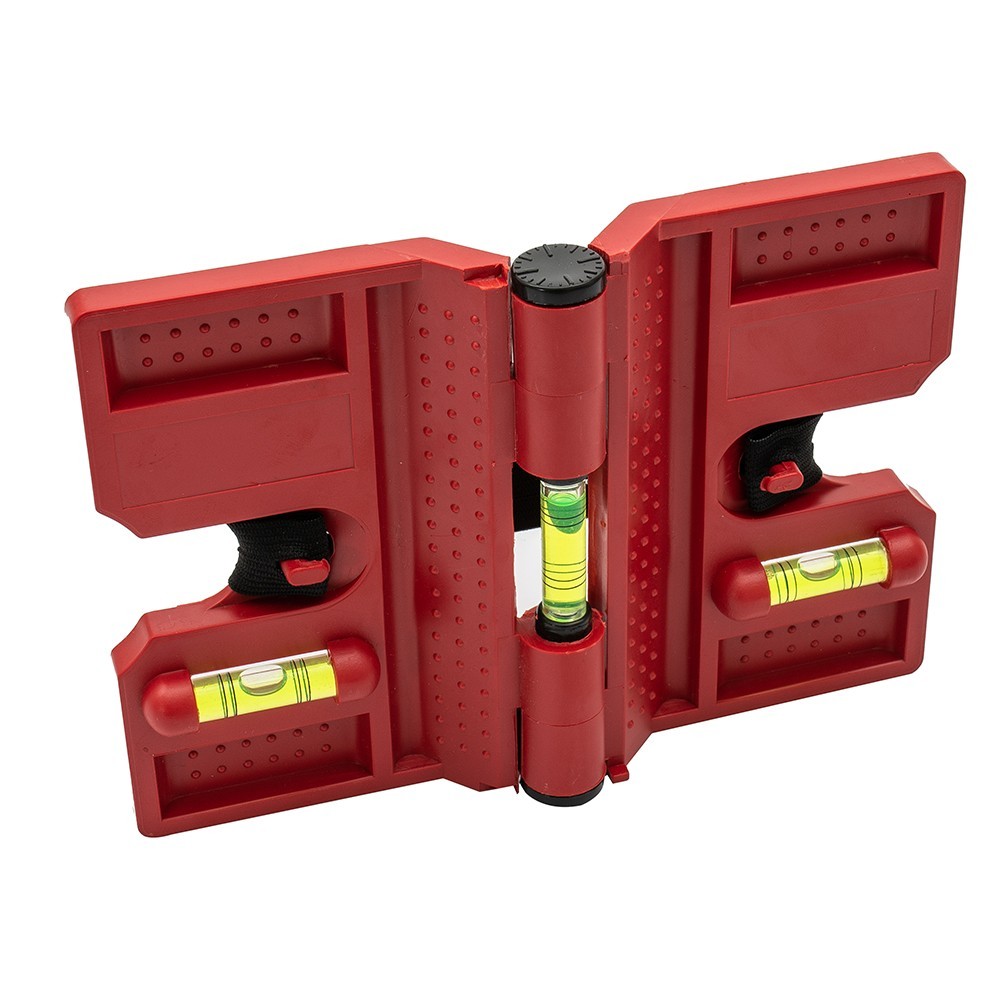 Fence Post Level Tool Versatile Adjustable Plastic Red Vertical 3 Vials