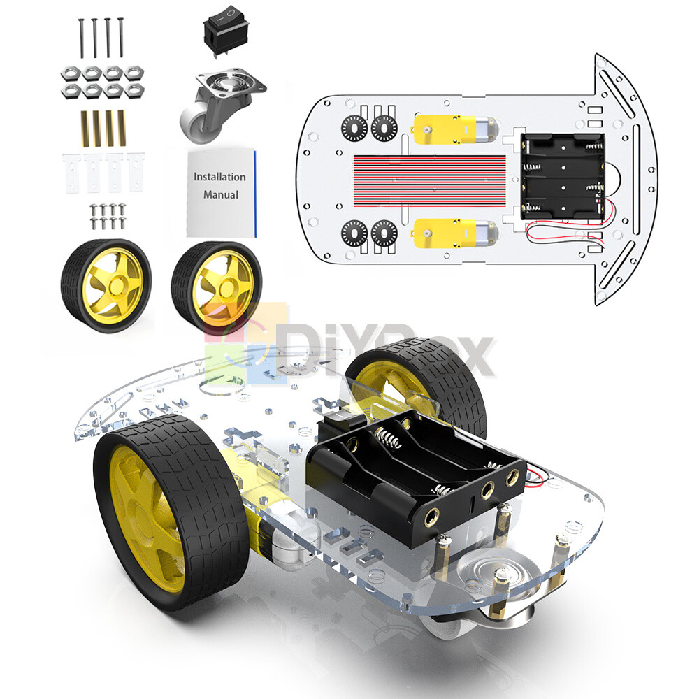 2WD Smart Robot Car Chassis Kit/Speed encoder Battery Box 1:48 for Arduino