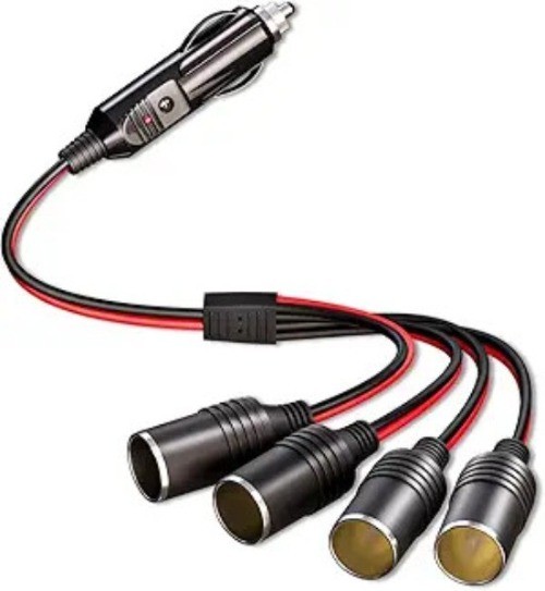 Car Cigarette Lighter Splitter 1 to 4 12V 24V Power Charger 4 Way Size: 1 to 4