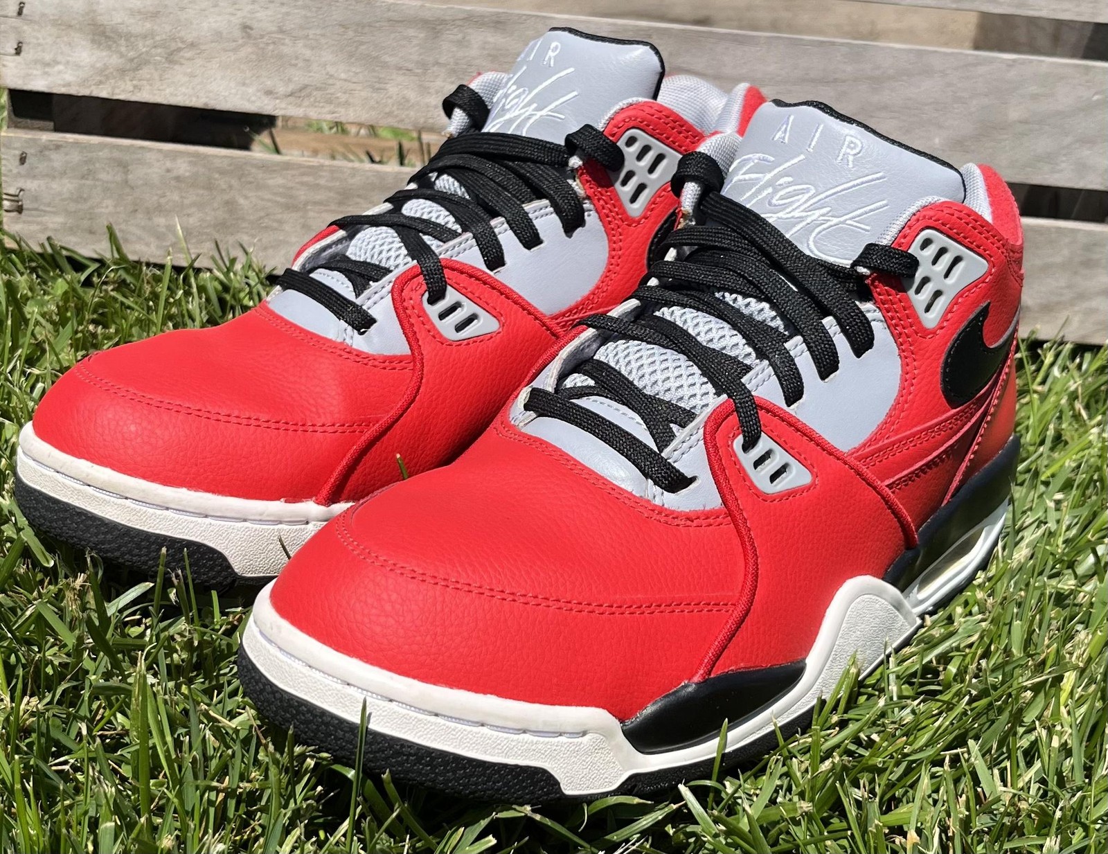 Nike Air Flight 89 Shoes Mens Size 9 Red Black Basketball Sneakers CN5668-600