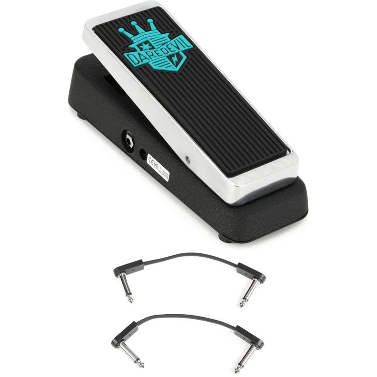 Dunlop Cry Baby Daredevil Fuzz Wah Pedal with EBS Patch Cables