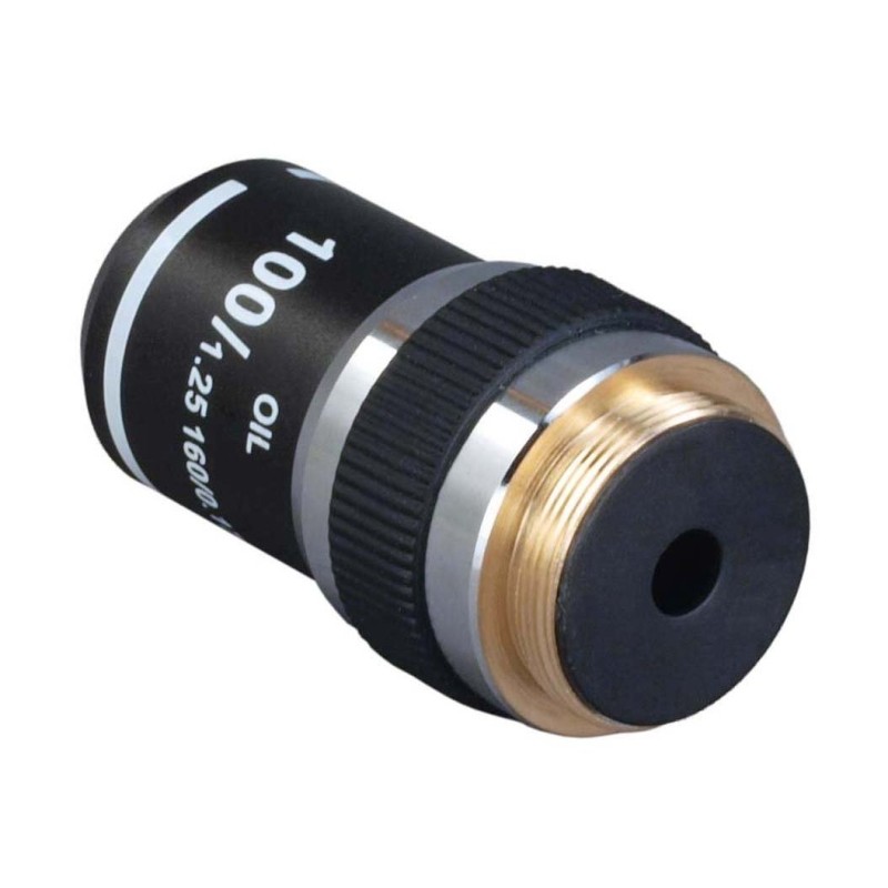 OMAX 100X (Oil, Spring) Achromatic Compound Microscope Objective Lens - NEW