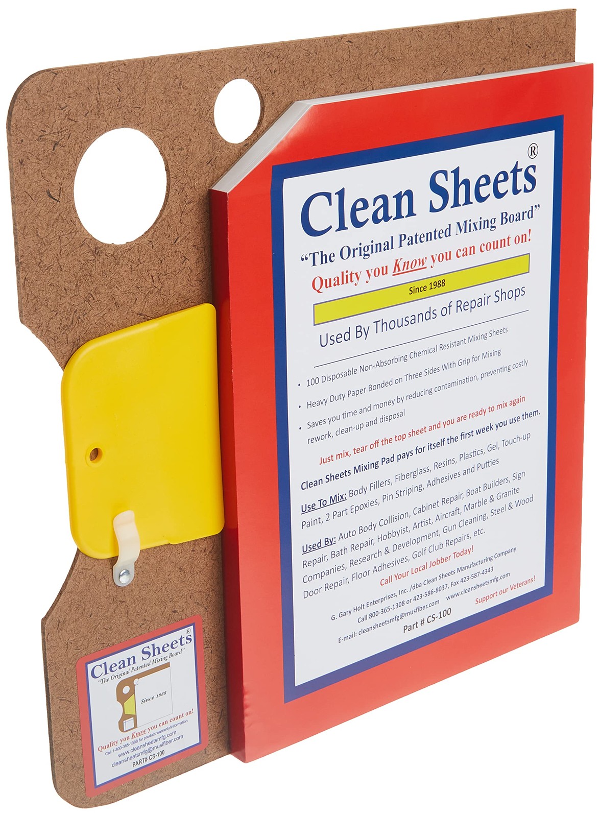 Clean Sheets - CLN-CS100 Superior Mixing Pad (12x12) - 100 Disposable Sheets