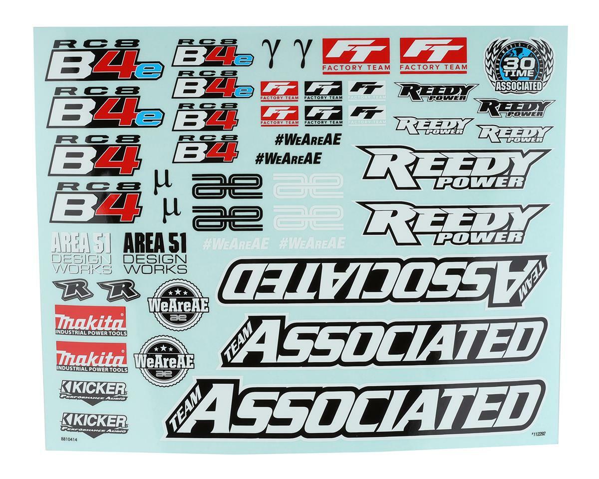 Team Associated RC8B4 Decal Sheet [ASC81588]