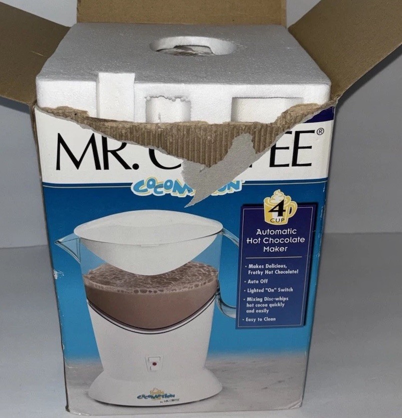 Mr. Coffee Cocomotion Automatic Hot Chocolate Maker New Open Box Cocoa