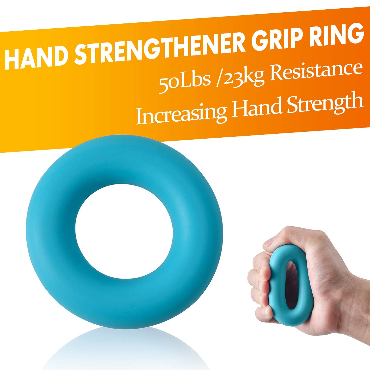 Grip Strength Trainer 7 Pack Adjustable Hand Gripper, Finger Stretcher Resist...