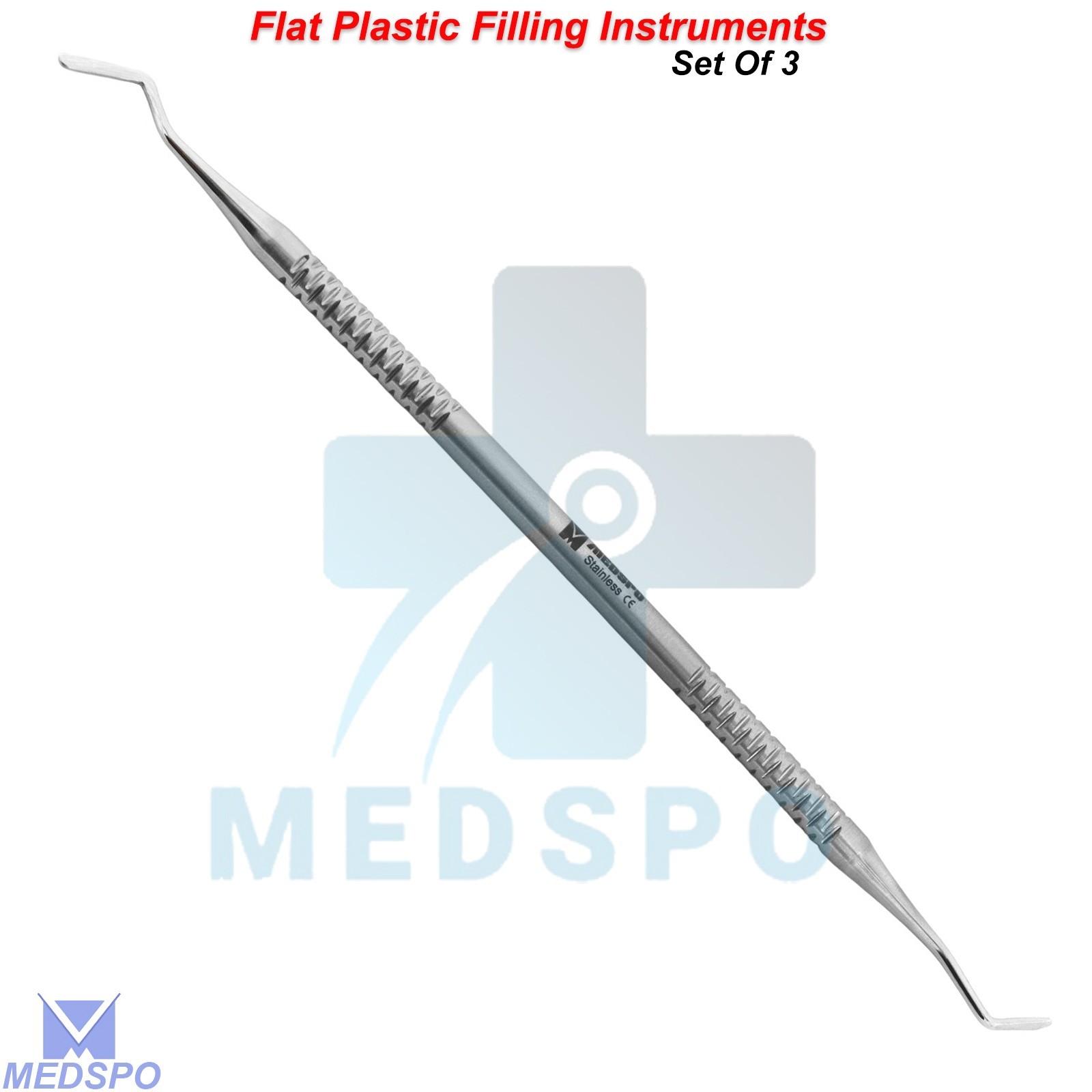 Flat Plastic Composite Filling Tools Dental Restorative Double Ended Instruments
