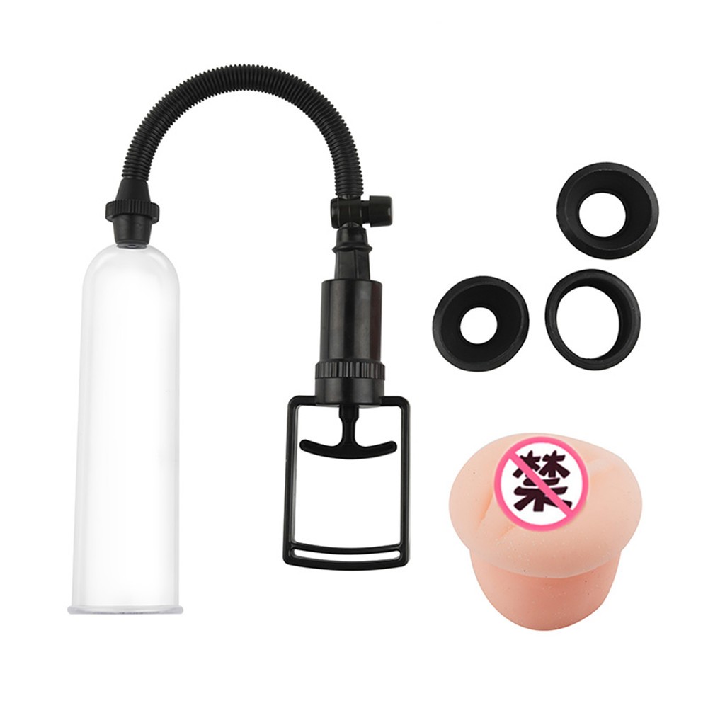 3 Rings 1 Soft Sleeve Vacuum Penis Pump Extend Enhancement Enlargement For Male